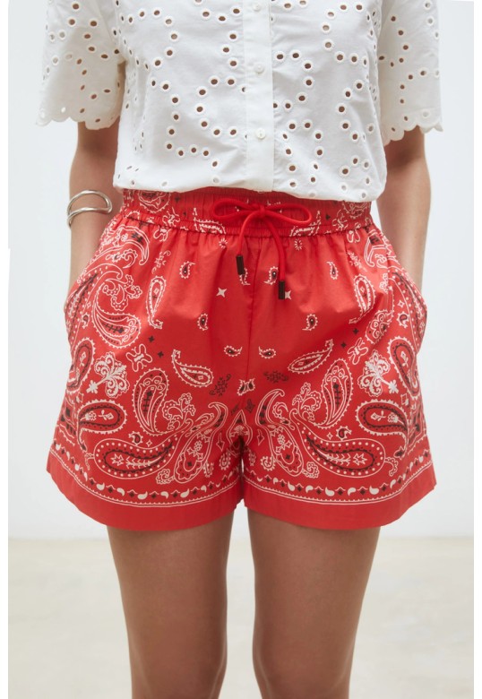  Bahia Red bandana shorts