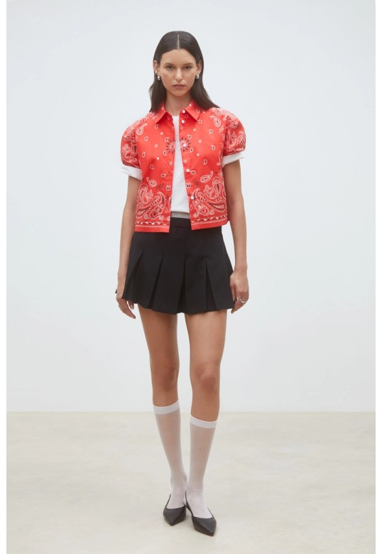 Luz Short red bandana blouse 
