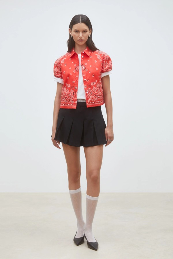 Luz Short red bandana blouse 