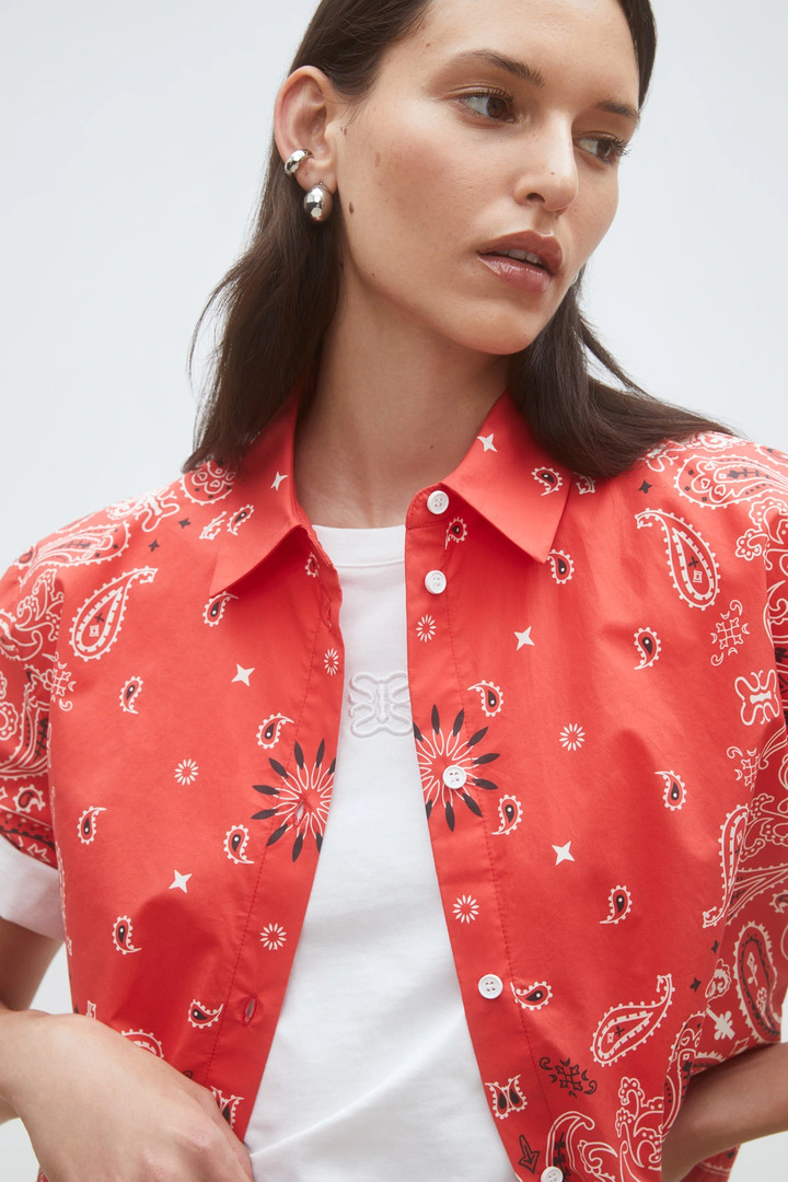 Luz Short red bandana blouse 