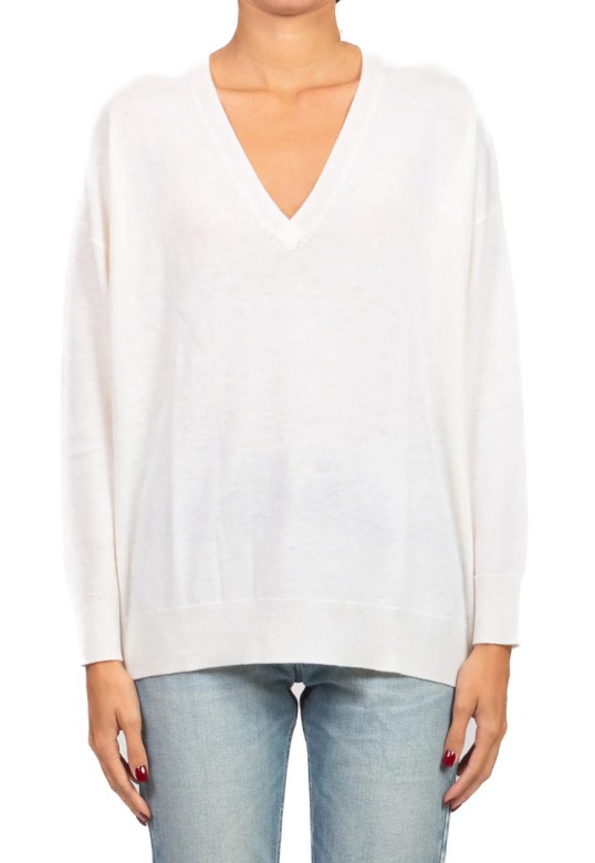 V-NECK SWEATER CREAM