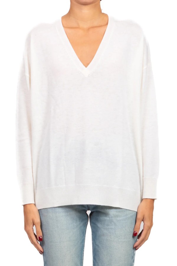V-NECK SWEATER CREAM