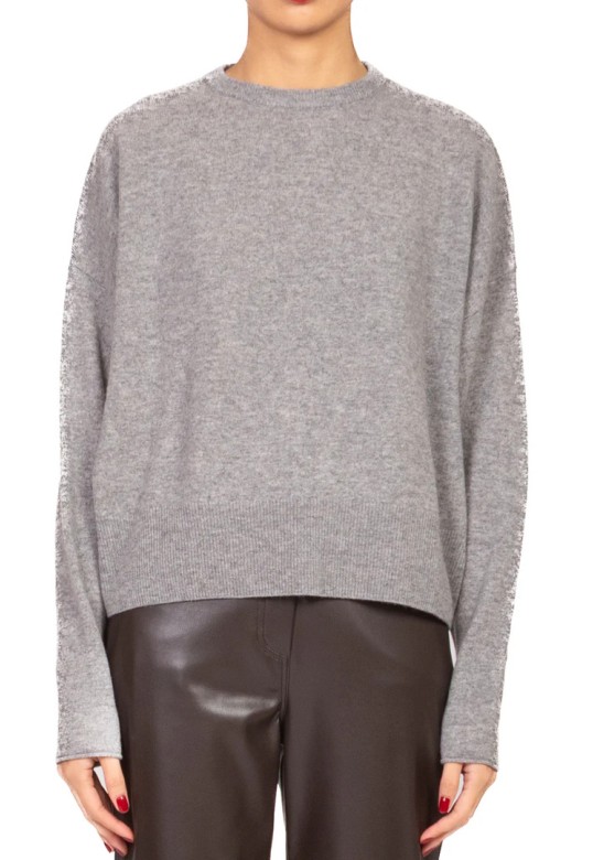 Wool Crew Neck Sweater Grey