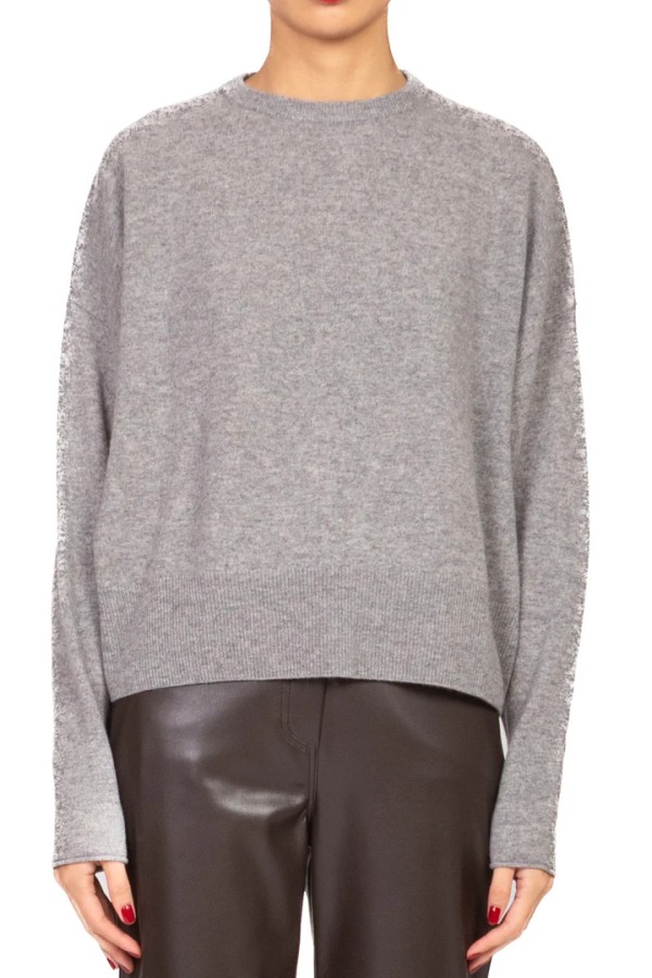 Wool Crew Neck Sweater Grey