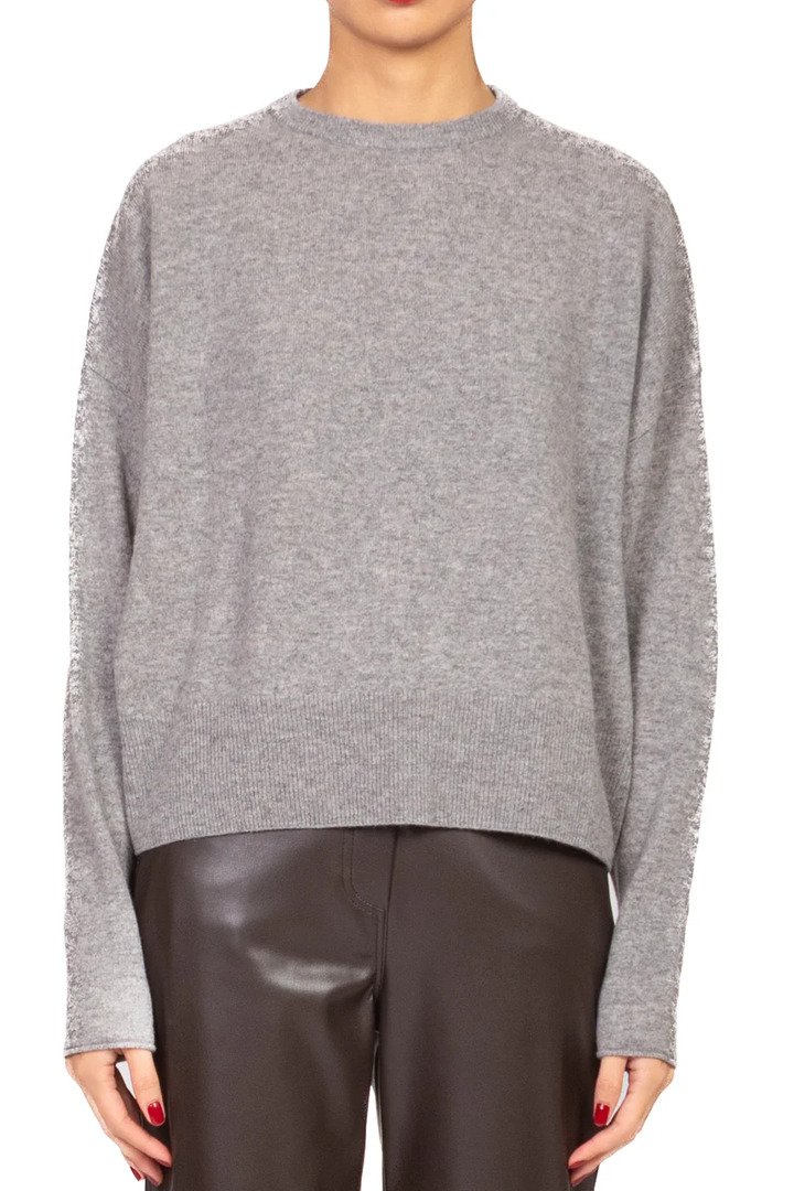 Wool Crew Neck Sweater Grey