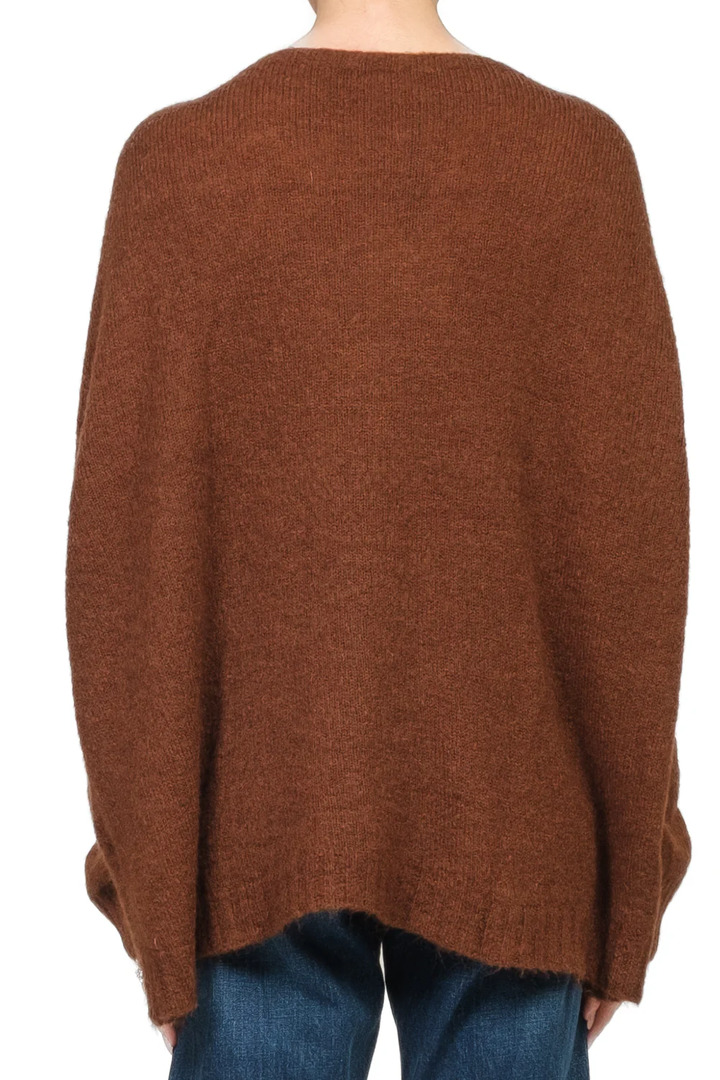 Oversized mohair blend sweater chocolate