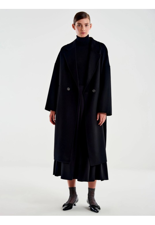 Oversized Egg Coat Black