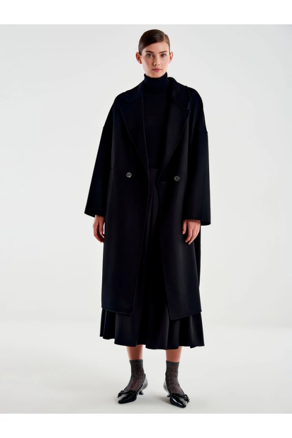 Oversized Egg Coat Black