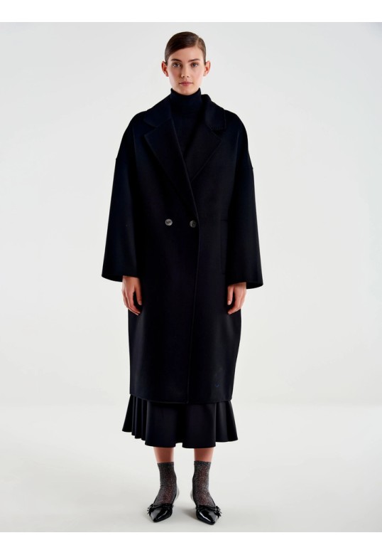 Oversized Egg Coat Black