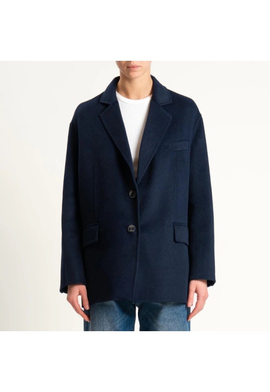 Oversized Wool Jacket Blue