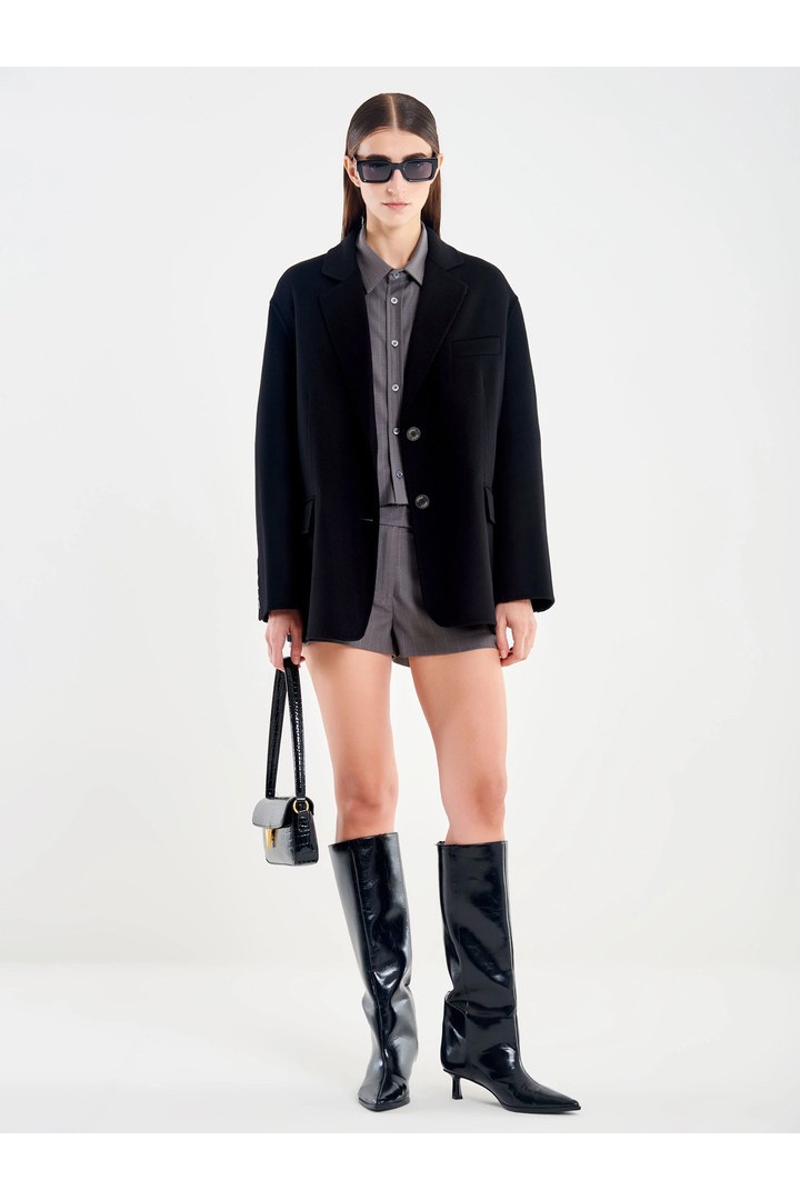 Oversized Wool Jacket Black