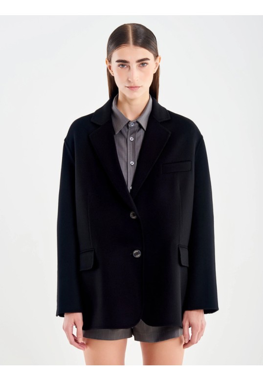 Oversized Wool Jacket Black