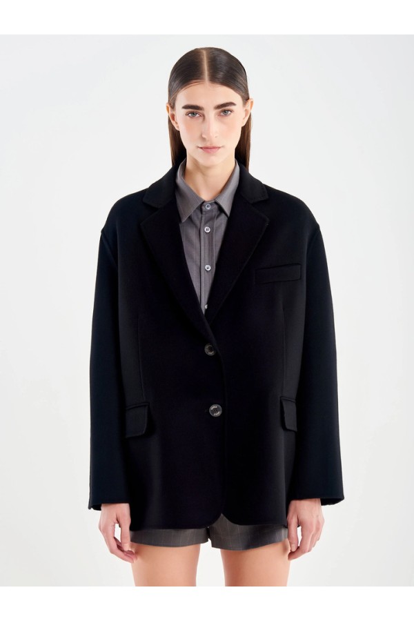 Oversized Wool Jacket Black