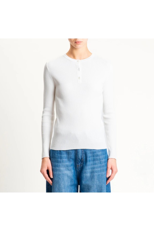 Ribbed Chester Sweater - Milk