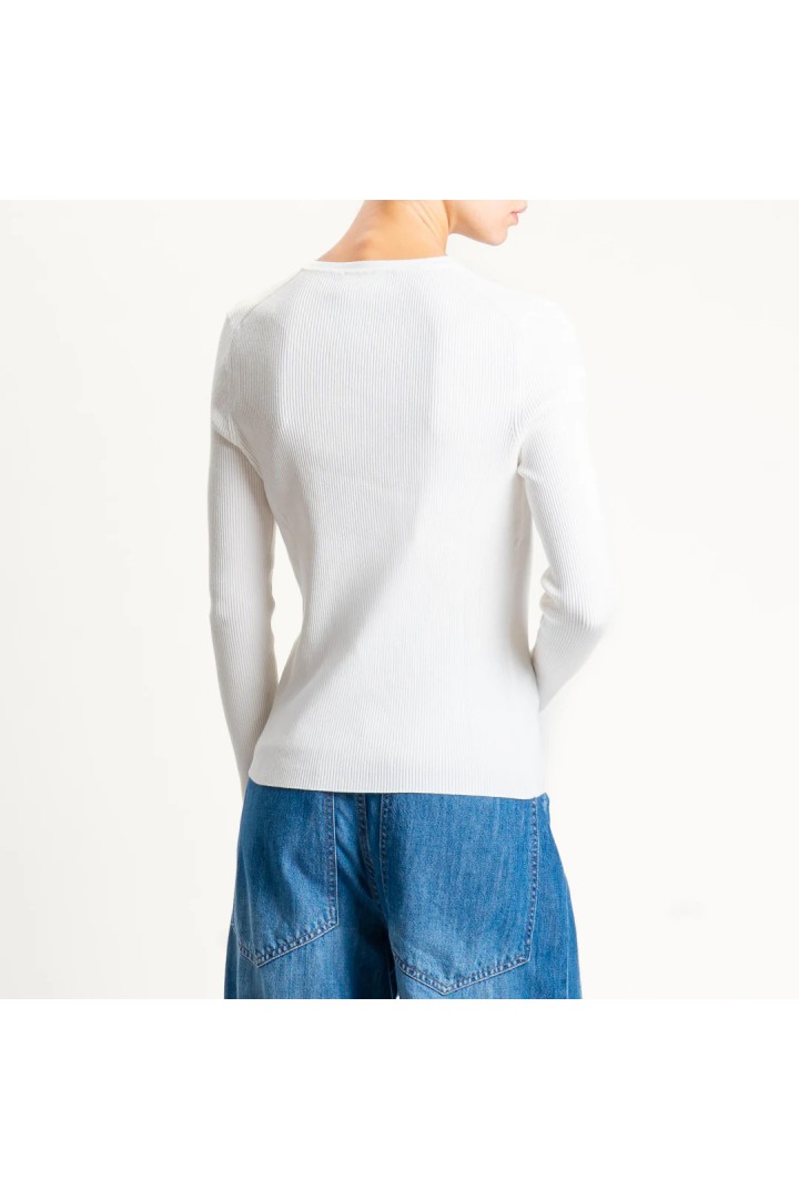 Ribbed Chester Sweater - Milk