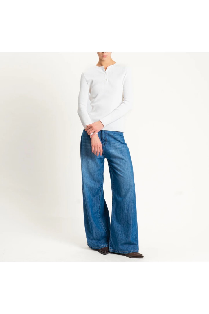 Ribbed Chester Sweater - Milk