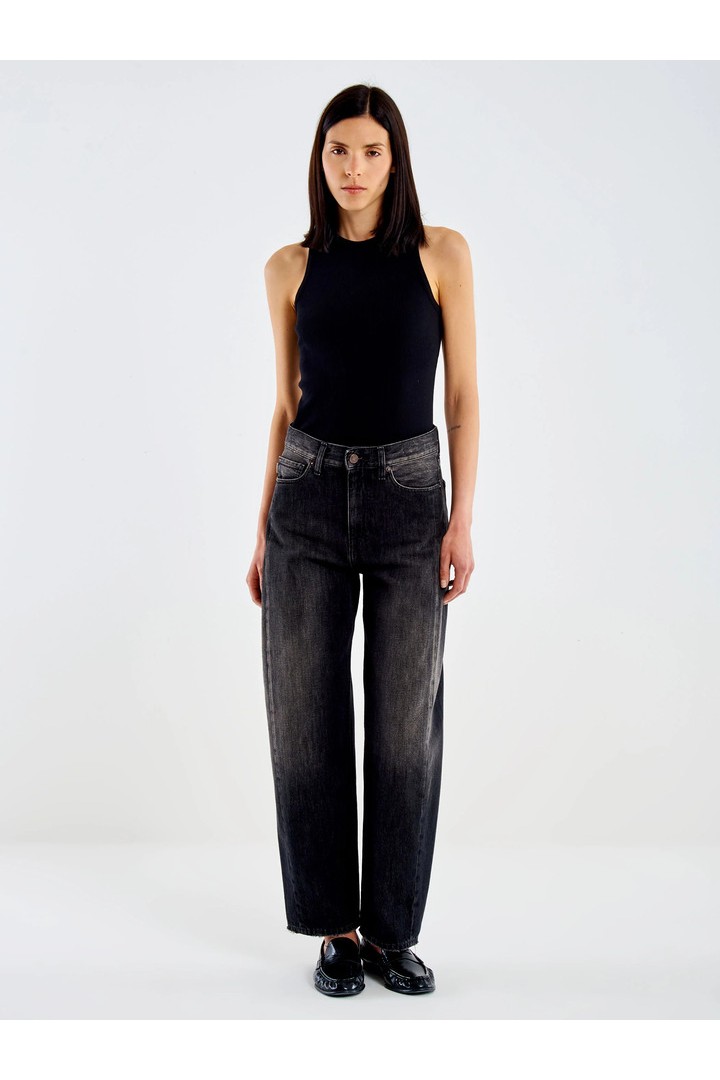 Chiara Barrel Dirty Jeans Black