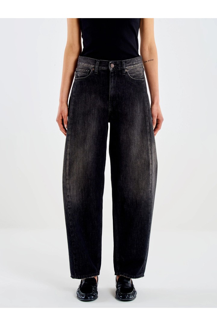 Chiara Barrel Dirty Jeans Black