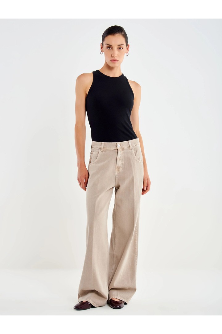 Icon Mia Baggy Jeans Taupe