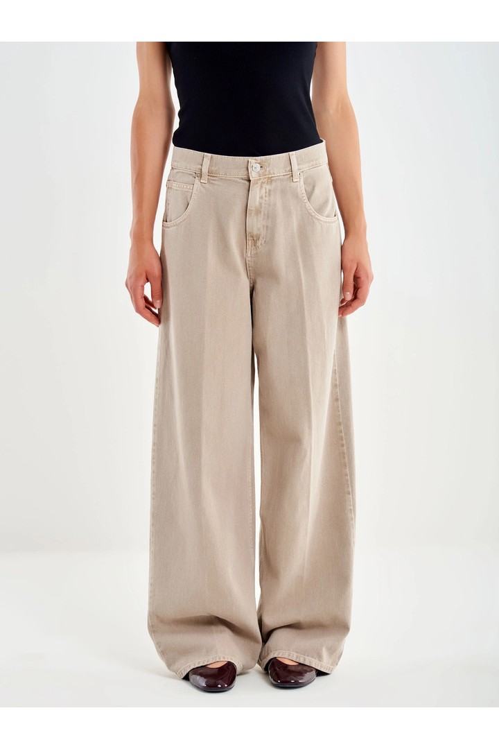 Icon Mia Baggy Jeans Taupe