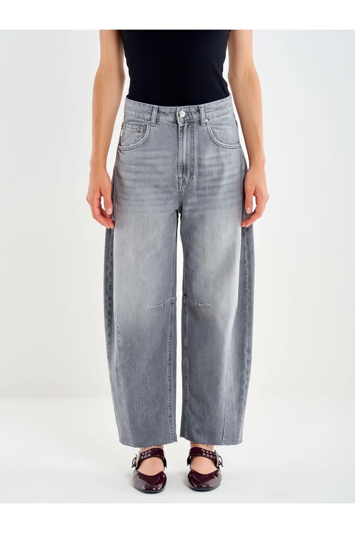 Delia Denim Barrel Grey
