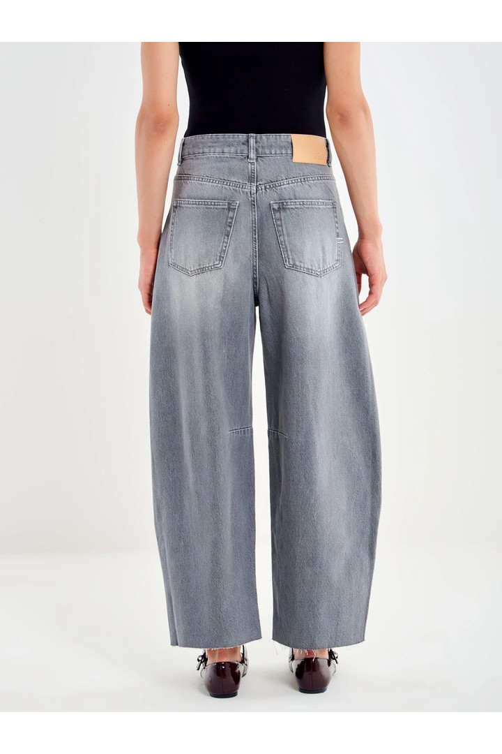 Delia Denim Barrel Grey