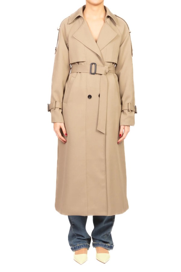 Double-breasted trench coat