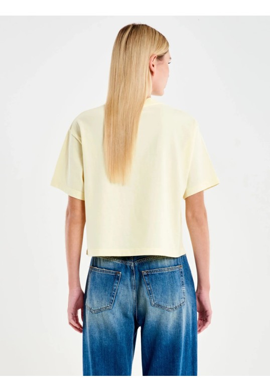 Basic Cropped T-shirt Yellow