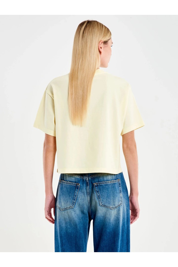 Basic Cropped T-shirt Yellow