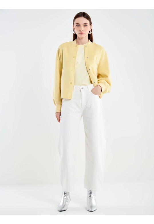 Chiara Barrel White Jeans