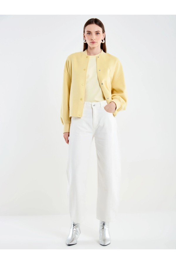 Chiara Barrel White Jeans