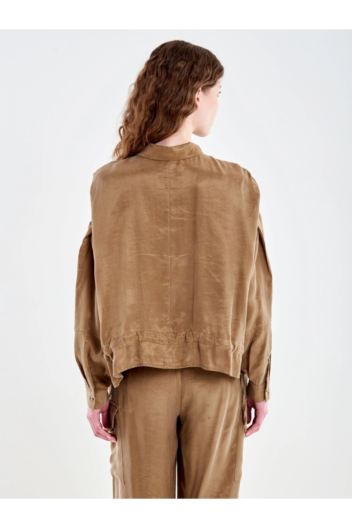 Shirt with large pocket Khaki