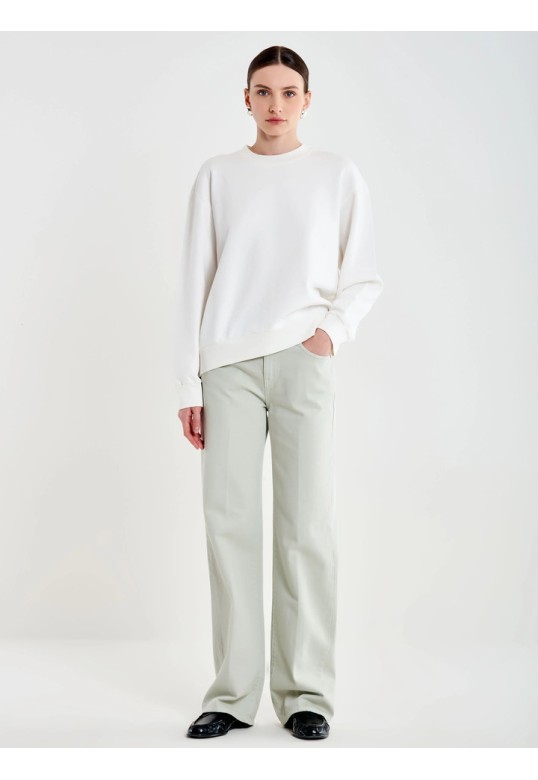 Basic Crewneck Sweatshirt White