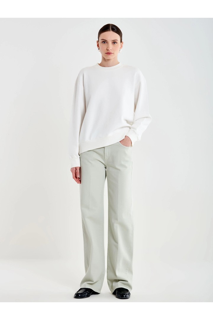 Basic Crewneck Sweatshirt White