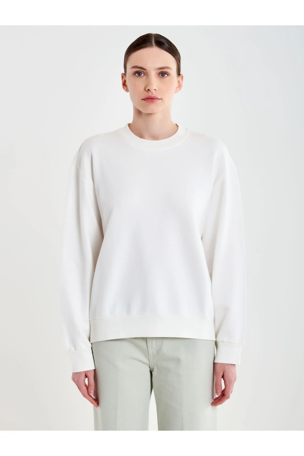 Basic Crewneck Sweatshirt White