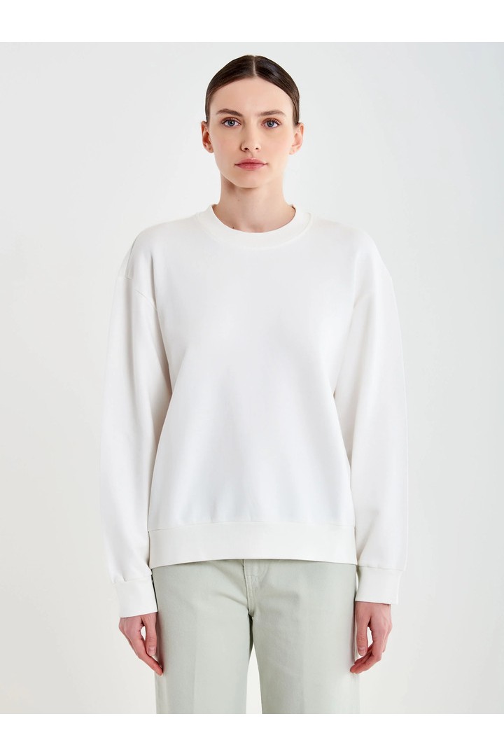 Basic Crewneck Sweatshirt White