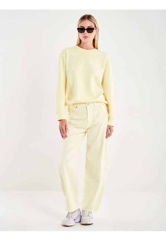 Basic Crewneck Sweatshirt Yellow
