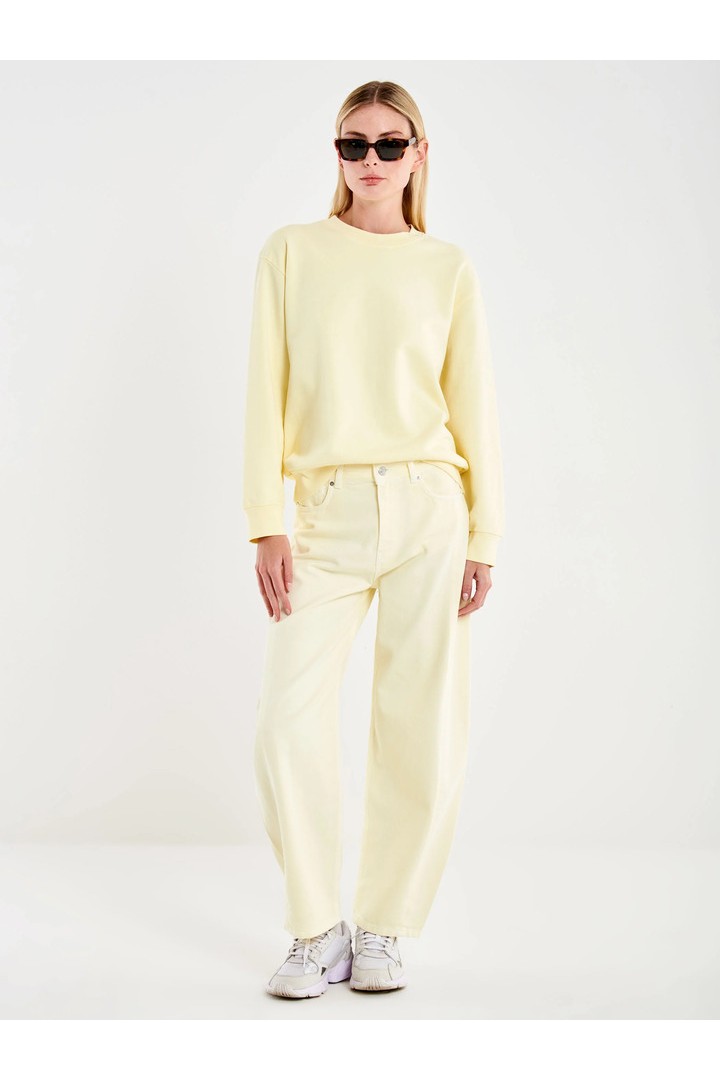 Basic Crewneck Sweatshirt Yellow