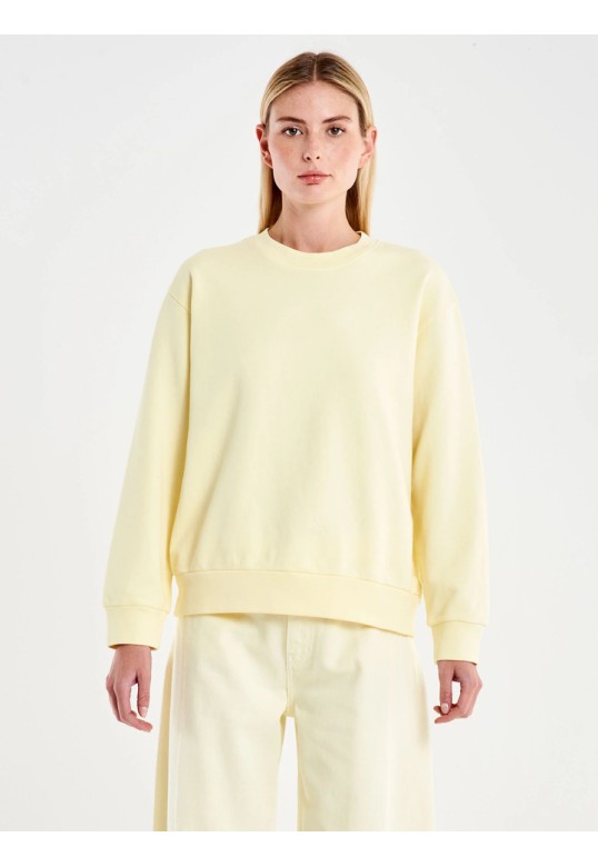 Basic Crewneck Sweatshirt Yellow