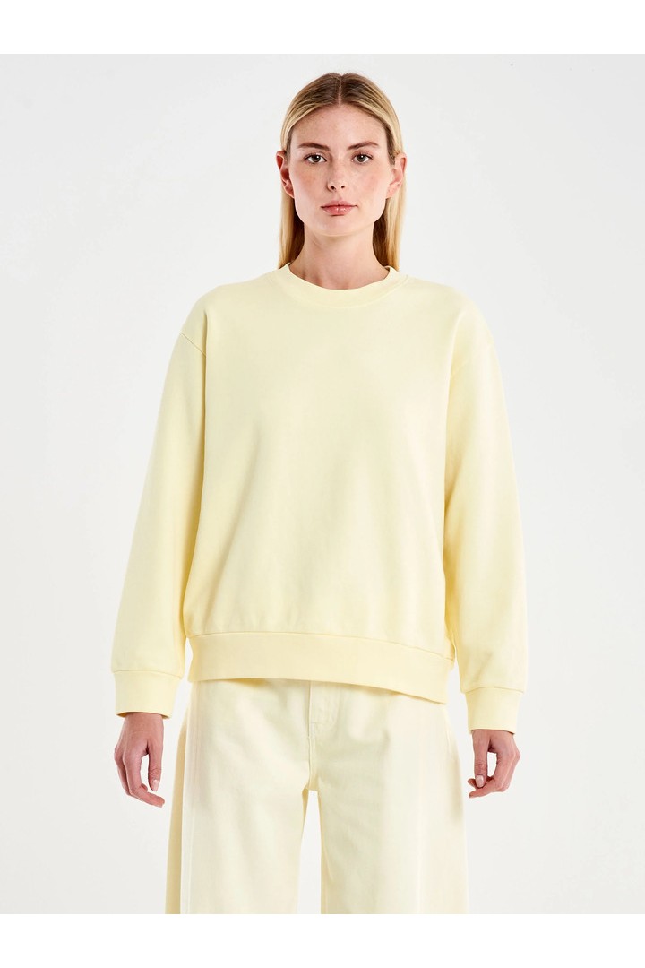 Basic Crewneck Sweatshirt Yellow