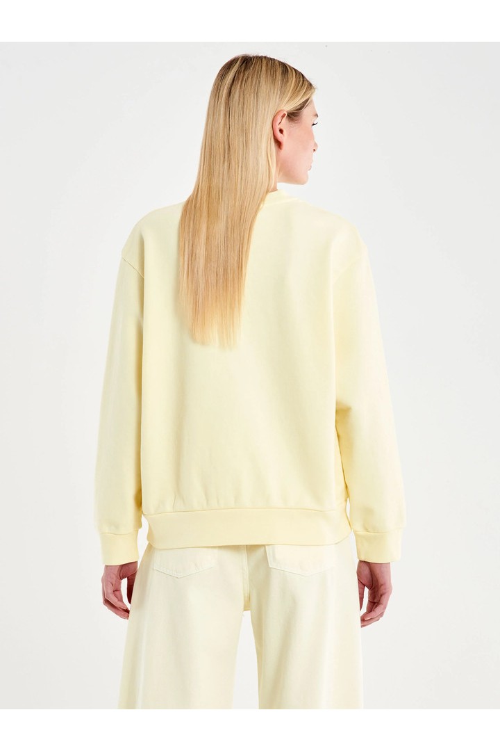 Basic Crewneck Sweatshirt Yellow