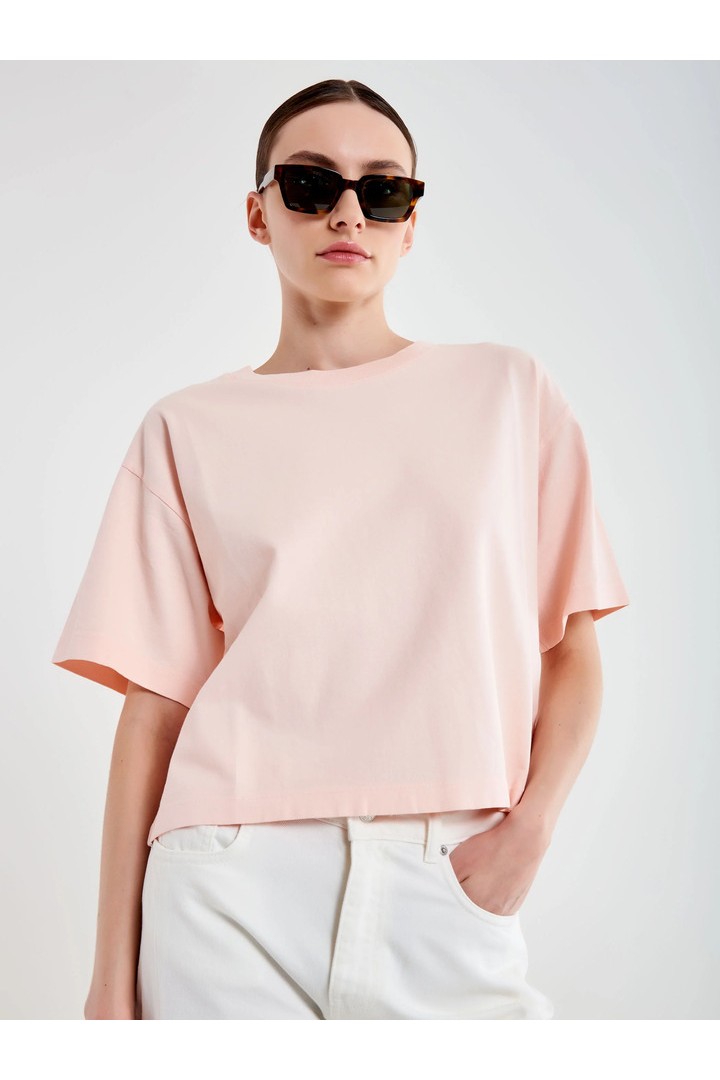 Basic Cropped T-shirt Pink