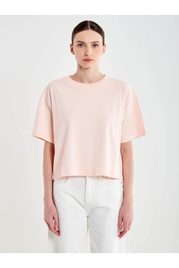 Basic Cropped T-shirt Pink