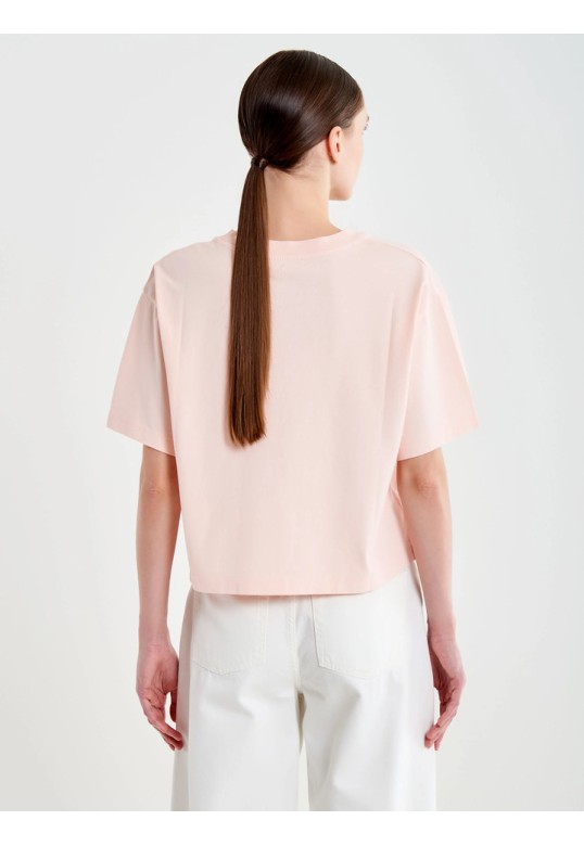 Basic Cropped T-shirt Pink
