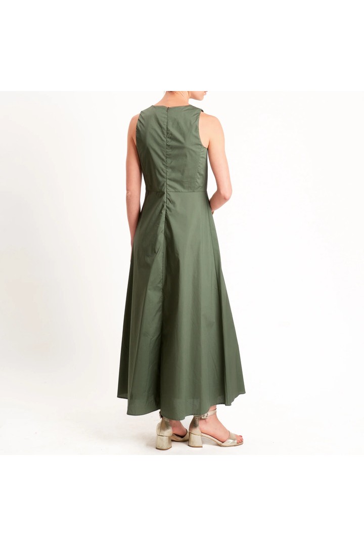 POPLIN DRESS GREEN