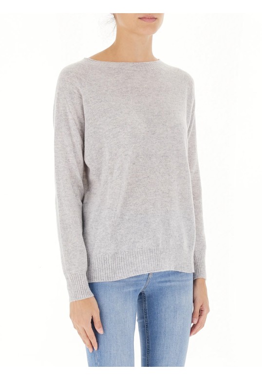 Round neck sweater grey