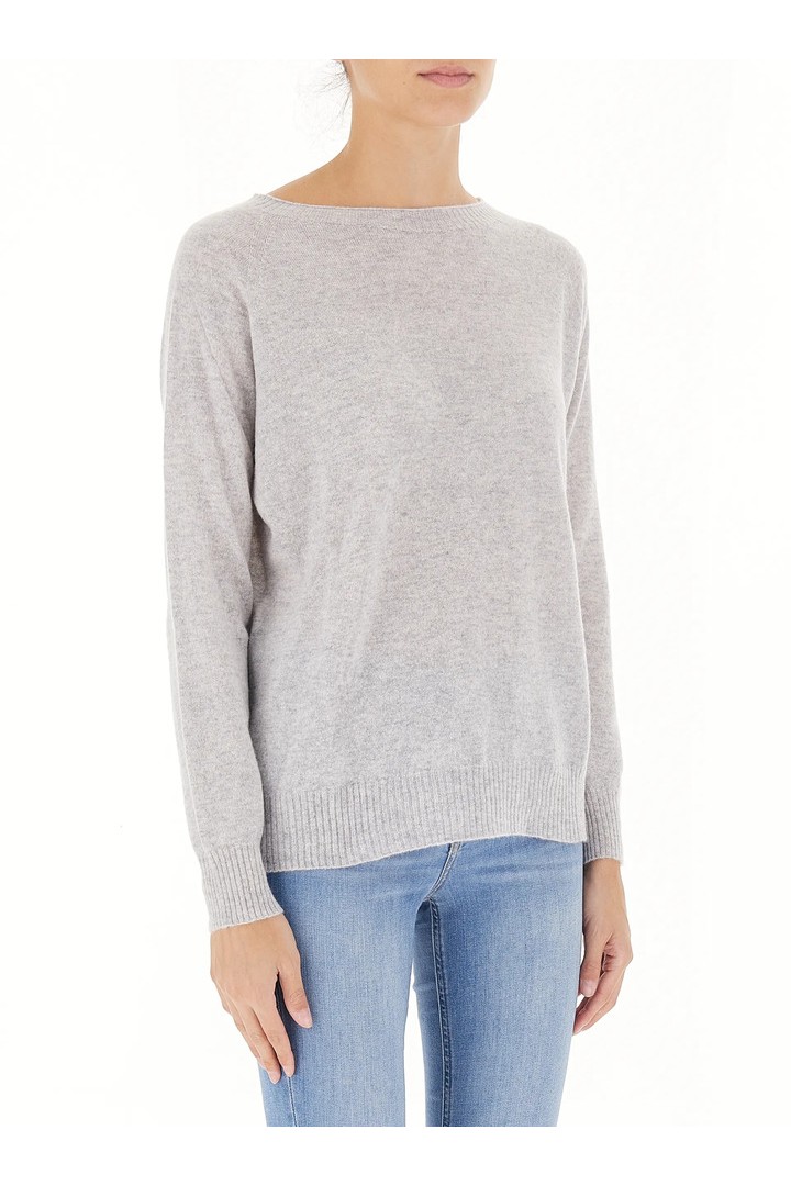 Round neck sweater grey