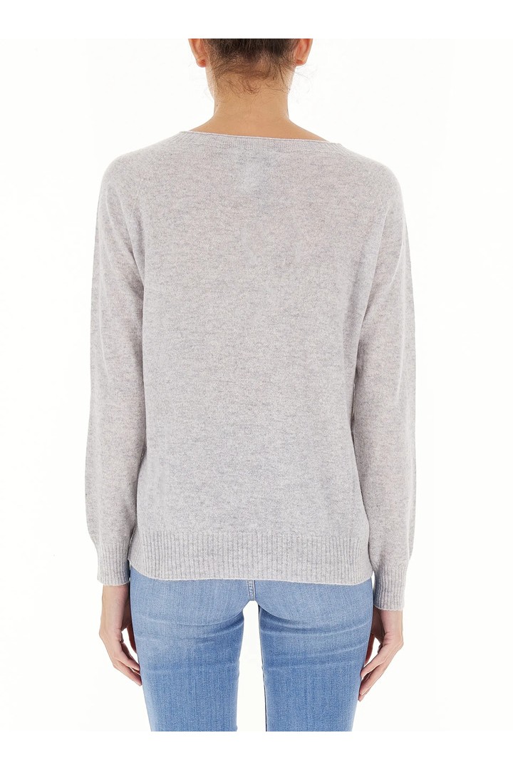 Round neck sweater grey