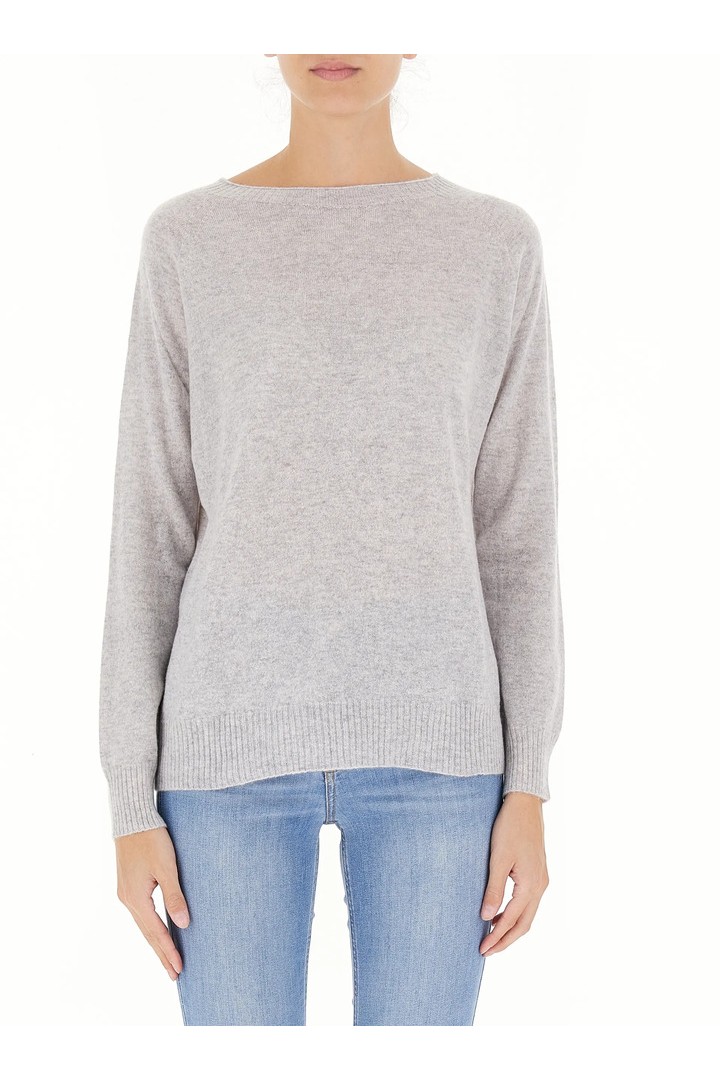 Round neck sweater grey