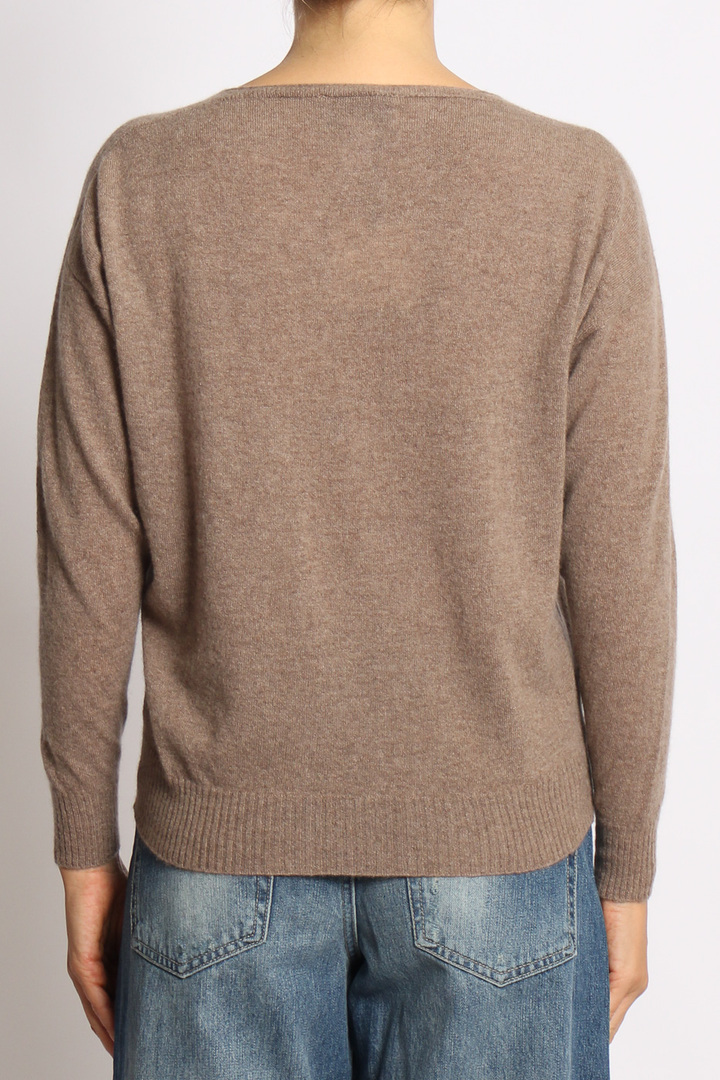 V-neck cashmere sweater Brown